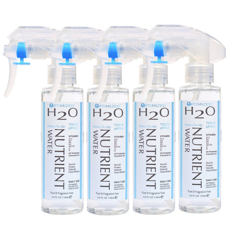 OPTIMIZED H2O Nutrient Infused Water For Hair, Scalp, Face, Skin & Body 4Pck.
